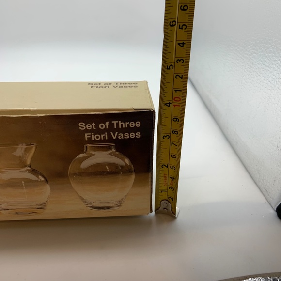 Dansk Fiori Flower Vases Small Clear Glass Vases Set of Three - Picture 10 of 10